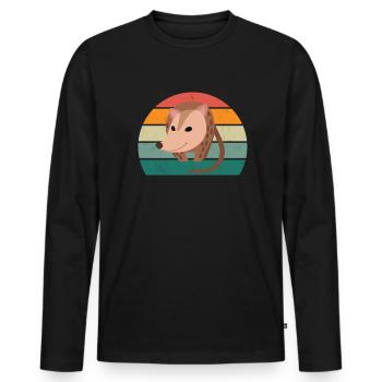 Opossum Oppssums Oposum Nager Nagetier Beutel - Männer Premium Bio Langarmshirt - Schwarz - Vorne - Nico (187cm)