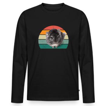 Rongeurs Rongeurs Hamster Rat Souris Écureuil - T-shirt manches longues Premium bio Homme - noir - Devant - Nico (187cm)