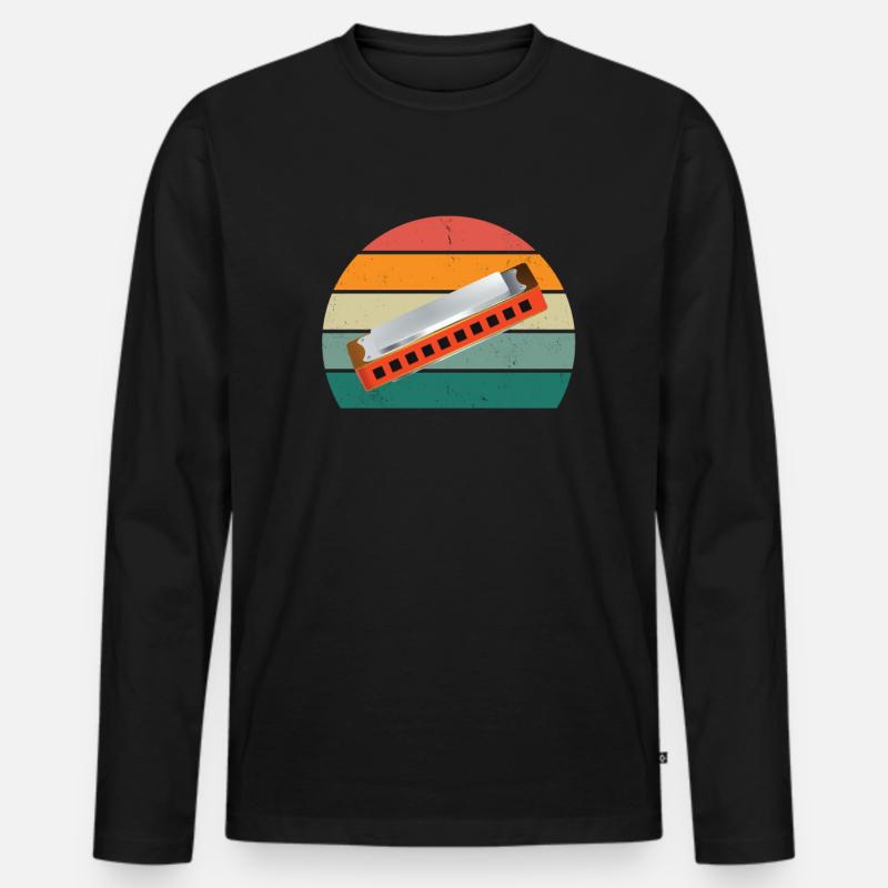 Harmonica Harmonica player Harmonicas - Men's Premium Organic Long Sleeve Shirt - black