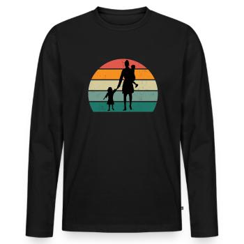 Mutti Mutter Nonna Nonni Mum Mummy Mimi Mama - Männer Premium Bio Langarmshirt - Schwarz - Vorne - Nico (187cm)