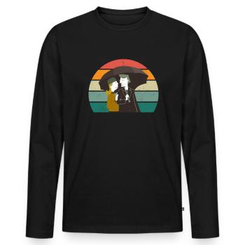 Marriage Marriage Boyfriend Girlfriend Marriage Love - Men's Premium Organic Long Sleeve Shirt - black - Front - Nico (187cm)