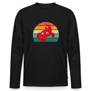 Krebse Krebsschere Meerestier Schalentier Krabbe - Männer Premium Bio Langarmshirt - Schwarz - Vorne - Nico (187cm)