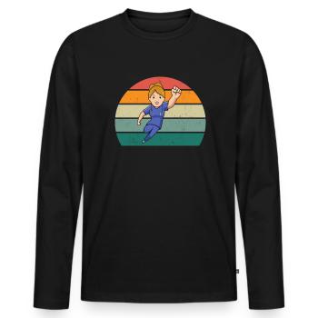 Healing Help Healing Health Nurse - Men's Premium Organic Long Sleeve Shirt - black - Front - Nico (187cm)