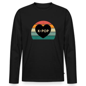 Musik Japan K-Popper K-Popperin Musiker K-Pop - Männer Premium Bio Langarmshirt - Schwarz - Vorne - Nico (187cm)