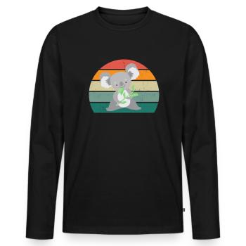 Koalas Koala Bear Australia Marsupial Pouch Koala - T-shirt manches longues Premium bio Homme - noir - Devant - Nico (187cm)
