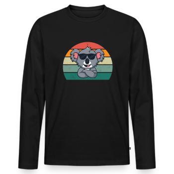 Koalas Koala Bear Australia Marsupial Pouch Koala - T-shirt manches longues Premium bio Homme - noir - Devant - Nico (187cm)