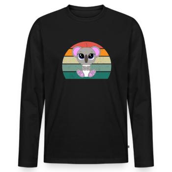 Koalas Koala Bear Australia Marsupial Pouch Koala - T-shirt manches longues Premium bio Homme - noir - Devant - Nico (187cm)