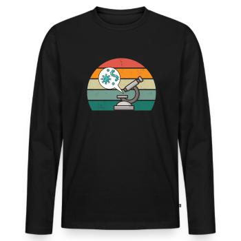 Slipper Tardian Microscope Microbiology - Men's Premium Organic Long Sleeve Shirt - black - Front - Nico (187cm)
