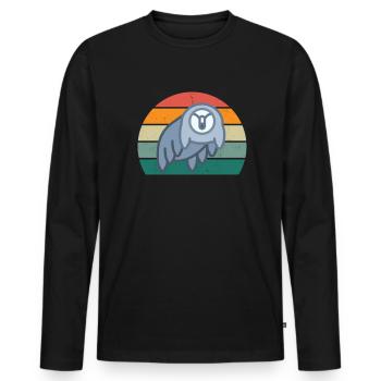 Slipper Tardian Microscope Microbiology - Men's Premium Organic Long Sleeve Shirt - black - Front - Nico (187cm)