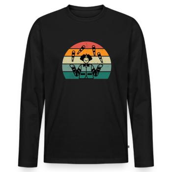 Jongleur Jongleur Boules Cône Plaque Jonglerie - T-shirt manches longues Premium bio Homme - noir - Devant - Nico (187cm)