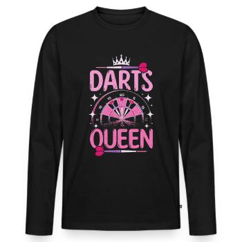 Darts queen - Men's Premium Organic Long Sleeve Shirt - black - Front - Nico (187cm)