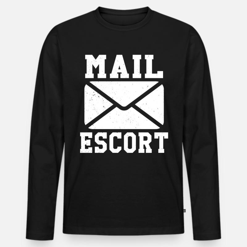 Postbote Postdienstleister Briefträger - Männer Premium Bio Langarmshirt - Schwarz