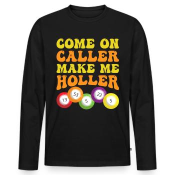 Bingo Bingo Spieler Altenheim Bingo Party - Männer Premium Bio Langarmshirt - Schwarz - Vorne - Nico (187cm)