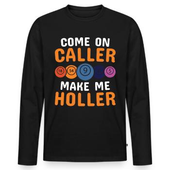 Bingo Bingo Spieler Altenheim Bingo Party - Männer Premium Bio Langarmshirt - Schwarz - Vorne - Nico (187cm)