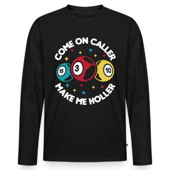 Bingo Bingo Spieler Altenheim Bingo Party - Männer Premium Bio Langarmshirt - Schwarz - Vorne - Nico (187cm)