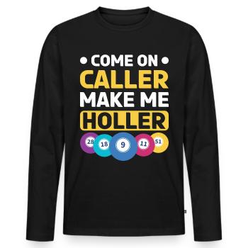 Bingo Bingo Spieler Altenheim Bingo Party - Männer Premium Bio Langarmshirt - Schwarz - Vorne - Nico (187cm)