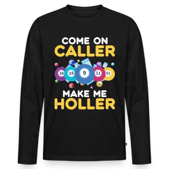 Bingo Bingo Spieler Altenheim Bingo Party - Männer Premium Bio Langarmshirt - Schwarz - Vorne - Nico (187cm)