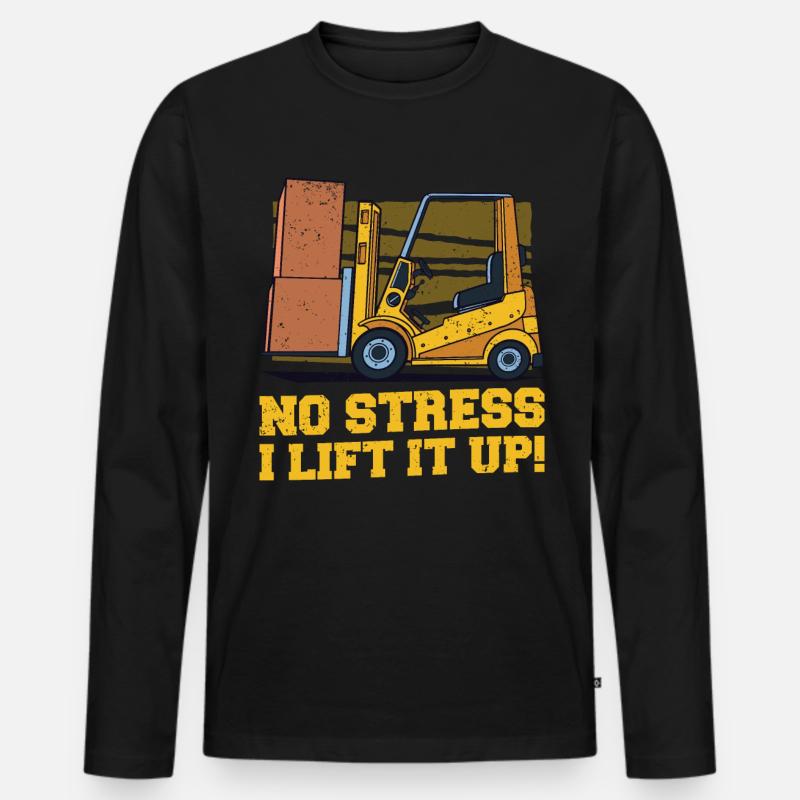 Gabelstaplerfahrer Gabelstapler Staplerfahrer - Männer Premium Bio Langarmshirt - Schwarz