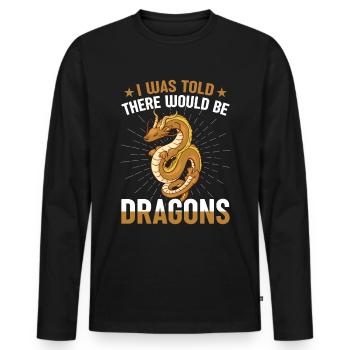 That there would be Dragon Renaissance Fair - Men's Premium Organic Long Sleeve Shirt - black - Front - Nico (187cm)