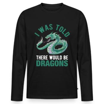 That there would be Dragon Renaissance Fair - Men's Premium Organic Long Sleeve Shirt - black - Front - Nico (187cm)