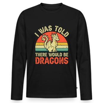 That there would be Dragon Renaissance Fair - Men's Premium Organic Long Sleeve Shirt - black - Front - Nico (187cm)