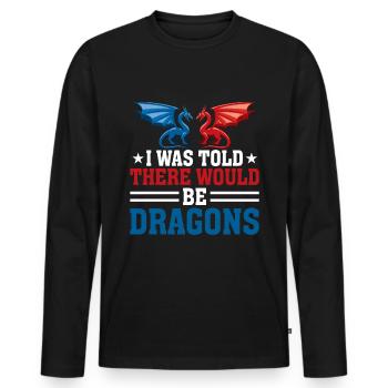 That there would be Dragon Renaissance Fair - Men's Premium Organic Long Sleeve Shirt - black - Front - Nico (187cm)