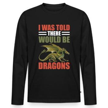 That there would be Dragon Renaissance Fair - Men's Premium Organic Long Sleeve Shirt - black - Front - Nico (187cm)