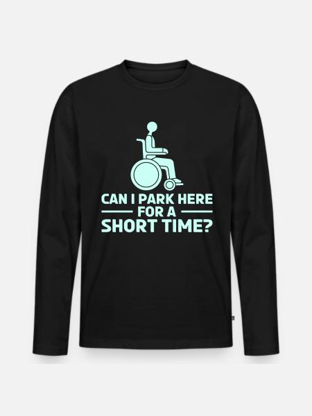 Amputation Überlebende Behinderten Rollstuhlkostüm - Männer Premium Bio Langarmshirt - Schwarz