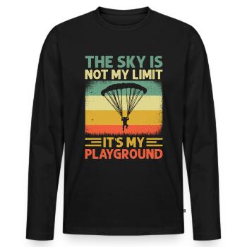 Parachutisme Parachutisme - T-shirt manches longues Premium bio Homme - noir - Devant - Nico (187cm)