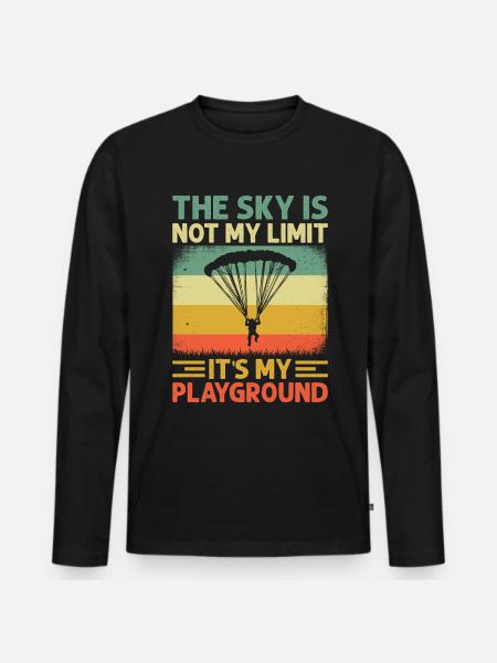 Skydiving Skydiving - Men's Premium Organic Long Sleeve Shirt - black