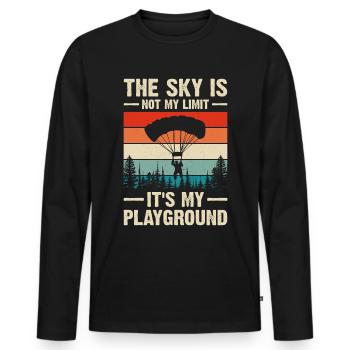 Skydiving Skydiving - Men's Premium Organic Long Sleeve Shirt - black - Front - Nico (187cm)