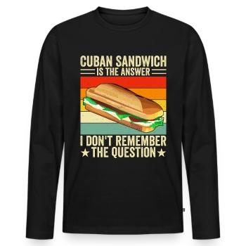 Sandwich Master Deli Sub Lover Sandwich Day Food - T-shirt manches longues Premium bio Homme - noir - Devant - Nico (187cm)