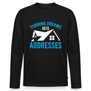 Real Estate Agents Real Estate Agents - Men's Premium Organic Long Sleeve Shirt - black - Front - Nico (187cm)