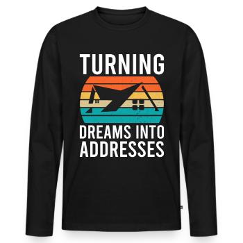 Real Estate Agents Real Estate Agents - Men's Premium Organic Long Sleeve Shirt - black - Front - Nico (187cm)
