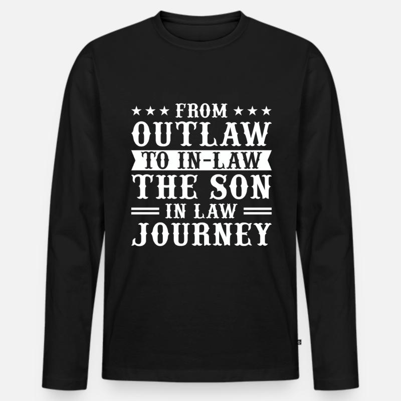 Lieblingssohn Vater Mutter Schwiegermutter - Männer Premium Bio Langarmshirt - Schwarz