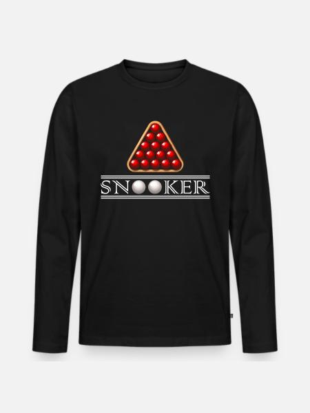 Snooker Billiard Spieler Sportart Geschenk Pool - Männer Premium Bio Langarmshirt - Schwarz
