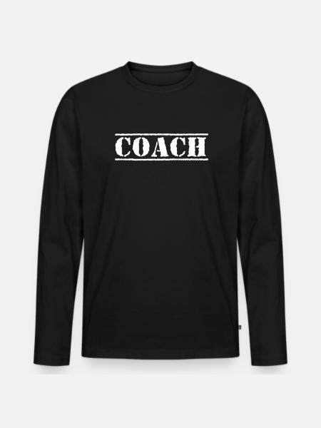 Coach Trainer - Männer Premium Bio Langarmshirt - Schwarz