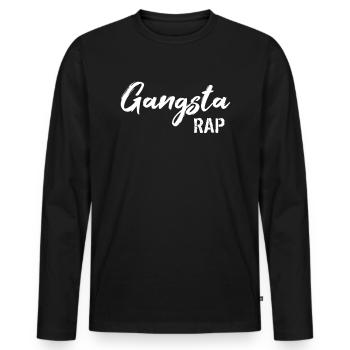 Gangster Rap - Männer Premium Bio Langarmshirt - Schwarz - Vorne - Nico (187cm)
