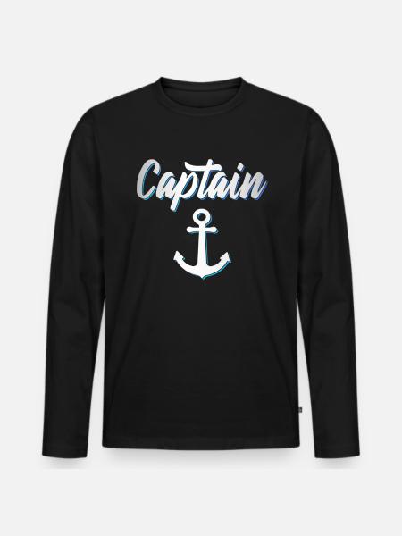 Kapitän Captain - Men's Premium Organic Long Sleeve Shirt - black