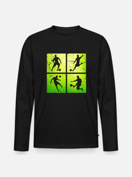 Footballeur - T-shirt manches longues Premium bio Homme - noir