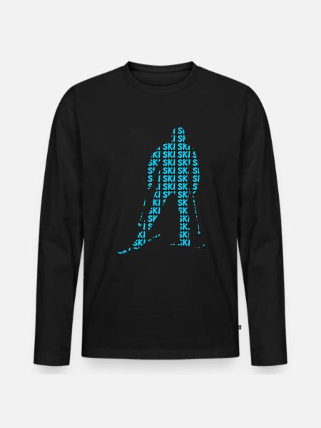 Ski skiers - Men's Premium Organic Long Sleeve Shirt - black