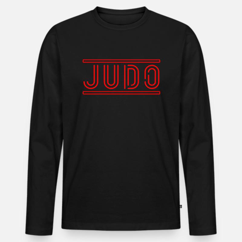 Judo - Männer Premium Bio Langarmshirt - Schwarz