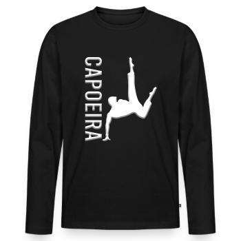 Capoeira Arts Martiaux - T-shirt manches longues Premium bio Homme - noir - Devant - Nico (187cm)