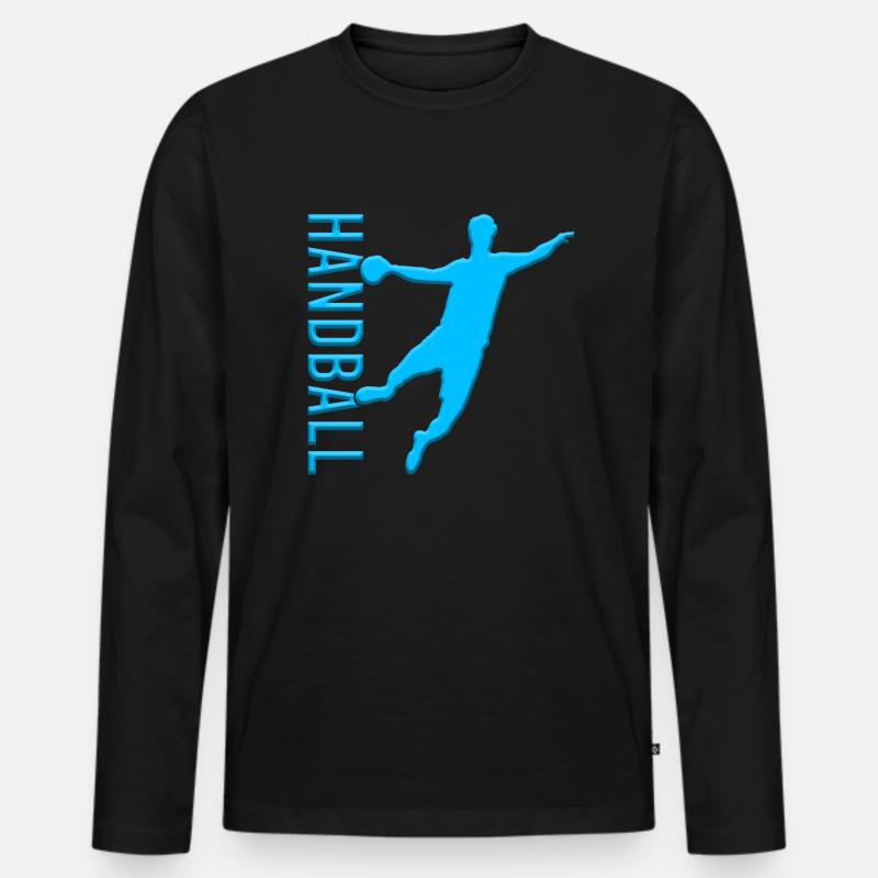 Handball - Men's Premium Organic Long Sleeve Shirt - black