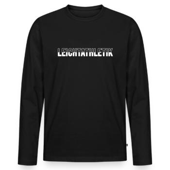 Leichtathletik - Männer Premium Bio Langarmshirt - Schwarz - Vorne - Nico (187cm)