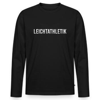 Leichtathletik - Männer Premium Bio Langarmshirt - Schwarz - Vorne - Nico (187cm)