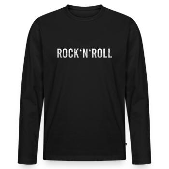 Rock n Roll - Männer Premium Bio Langarmshirt - Schwarz - Vorne - Nico (187cm)