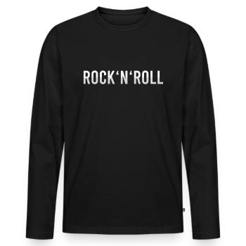 Rock n Roll - Männer Premium Bio Langarmshirt - Schwarz - Vorne - Nico (187cm)