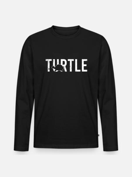 Turtle turtle - Men's Premium Organic Long Sleeve Shirt - black