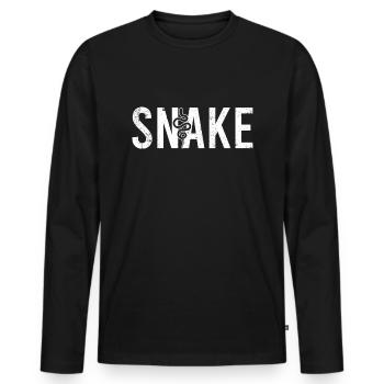 Serpent serpent - T-shirt manches longues Premium bio Homme - noir - Devant - Nico (187cm)